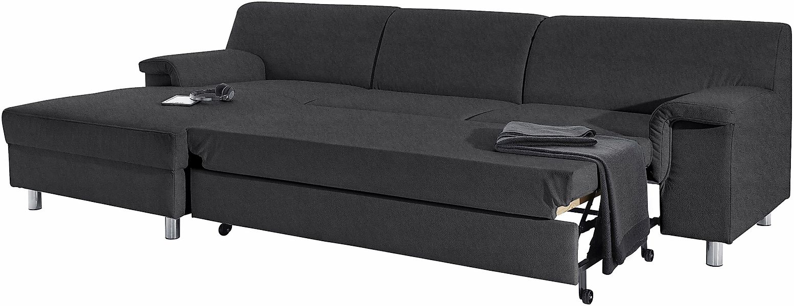 INOSIGN Ecksofa "Jamie, modern und elegant, Fußhöhe 9cm, L-Form,", wahlweis günstig online kaufen