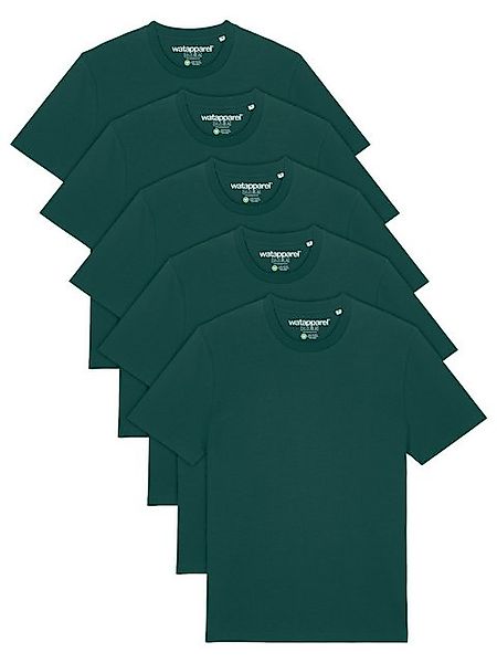 wat? Apparel T-Shirt 5er Multipack Bio Basic T-Shirt Glazed Green günstig online kaufen