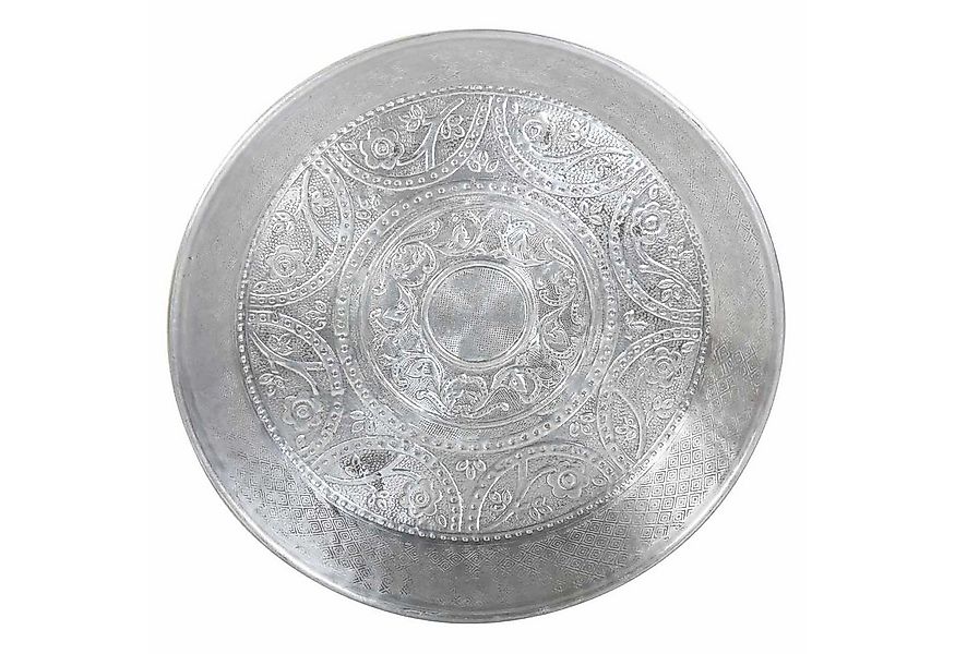 Casa Moro Dekotablett Orientalisches Tablett Leila in Silber & Gold mit Orn günstig online kaufen