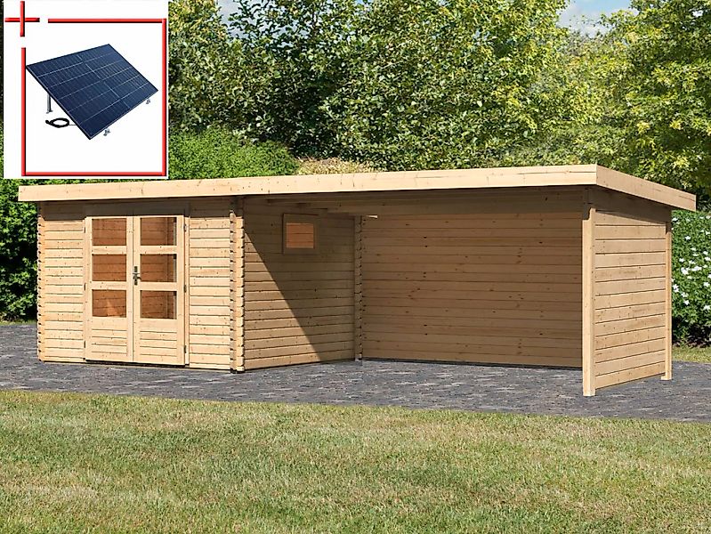 WOODFeeling Gartenhaus "Trittau 3", mit Anbaudach günstig online kaufen