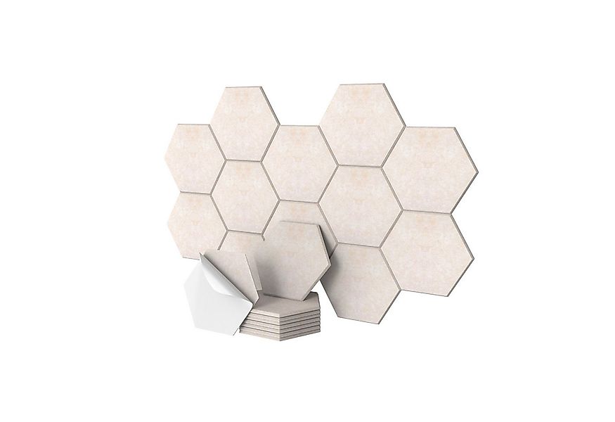relaxdays Akustikplatte Hexagon Akustikplatten Set selbstklebend, (18-St), günstig online kaufen