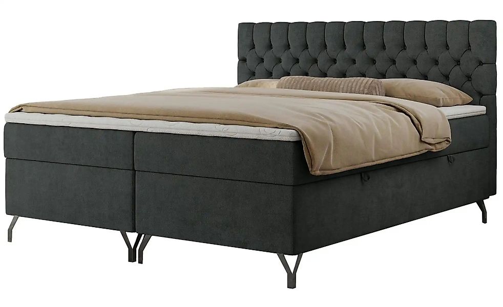 Boxbett mit Bettkasten Grimaldi ¦ grau ¦ Maße (cm): B: 124 H: 115 Betten > günstig online kaufen