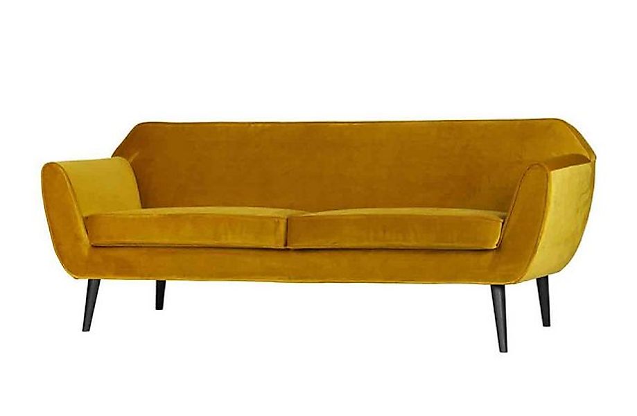 WOOOD Sofa Rocco Samt, 187cm Gelb günstig online kaufen