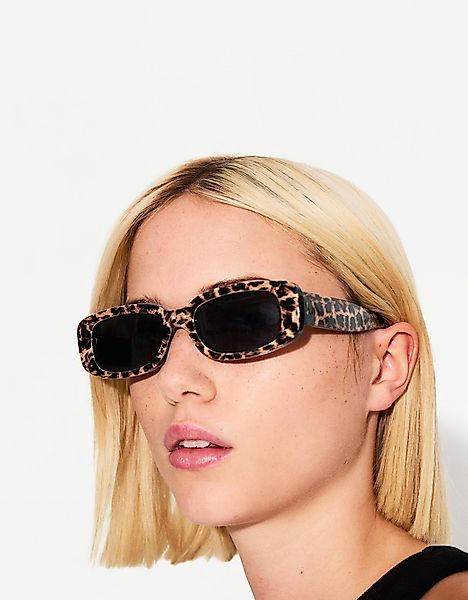 Bershka Sonnenbrille Mit Animalprint Damen Schwarz günstig online kaufen