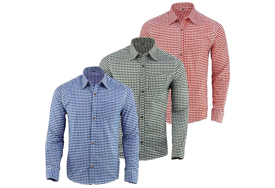 Myooka Trachtenhemd Trachtenhemd Herren Oktoberfest Wiesn in 3 Farben S bis günstig online kaufen