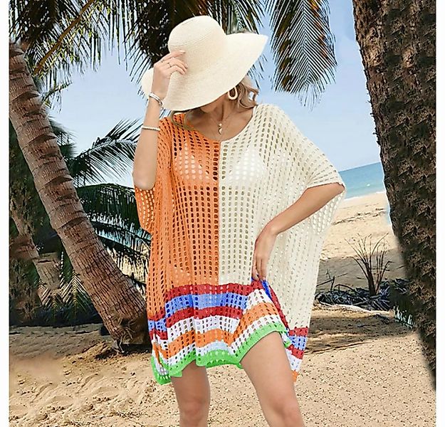 RUZU UG Strandkleid Sommerlicher hohler Strandrock-Bikini-Überzug für Damen günstig online kaufen