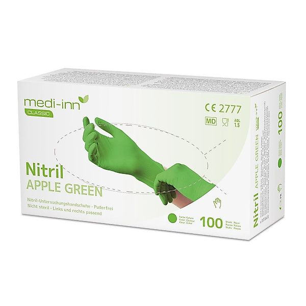 Medi-Inn Nitril-Handschuhe Nitril Apple Green Einmalhandschuhe, günstig online kaufen
