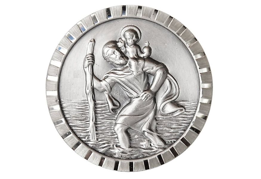 PistolaPeppers Amulett Heiliger Sankt Christophorus Relief Metall Plakette günstig online kaufen