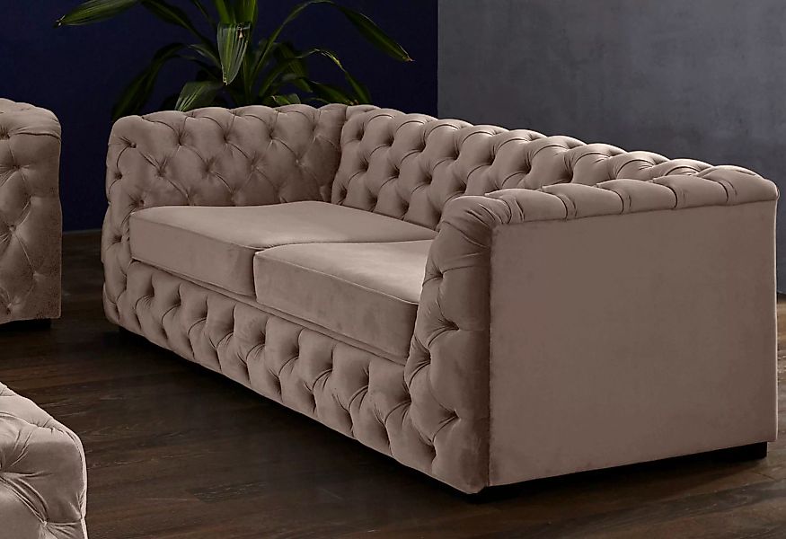 Home affaire Chesterfield-Sofa "Kalina", mit klassischer Chesterfield-Knopf günstig online kaufen