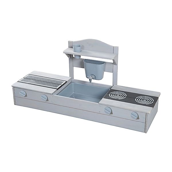 roba 2in1 Balkonsandkasten und Matschküche Grau FSC-Zertifiziert inkl. Zube günstig online kaufen