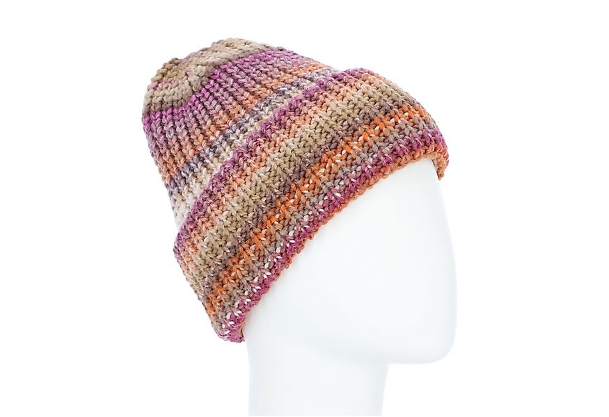 halsüberkopf Accessoires Strickmütze Umschlagmütze mit Farbverlauf Made in günstig online kaufen