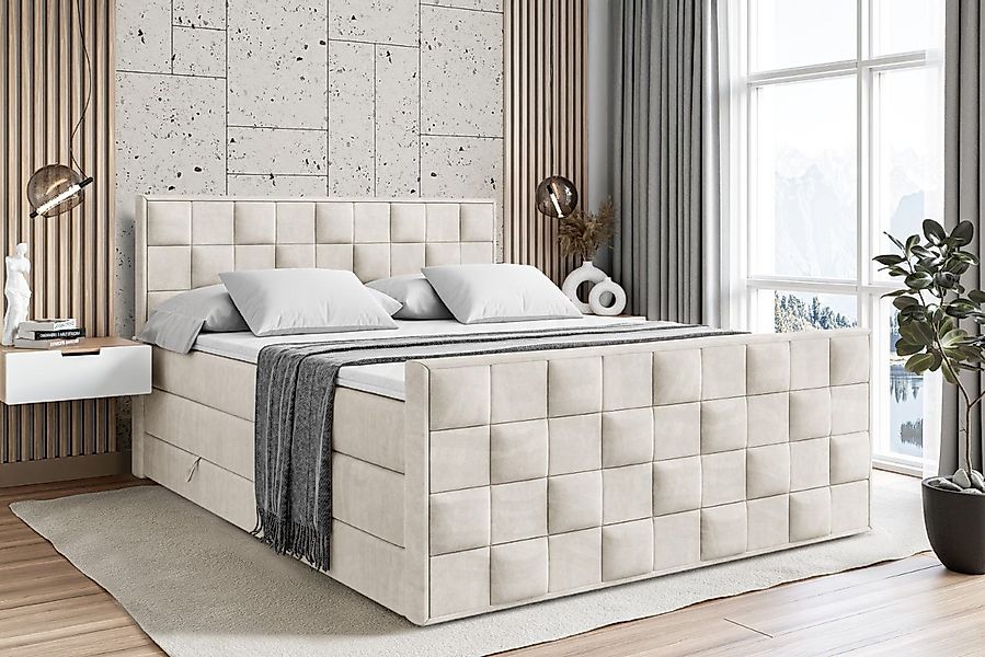 ALTDECOR Boxspringbett ZAFIRA KING (Multipocket-Matratze H4 und H3 Matratze günstig online kaufen