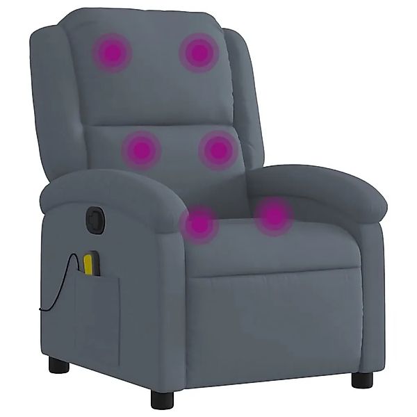 vidaXL Massage-Relaxsessel Dunkelgrauer Samt 3205953 günstig online kaufen
