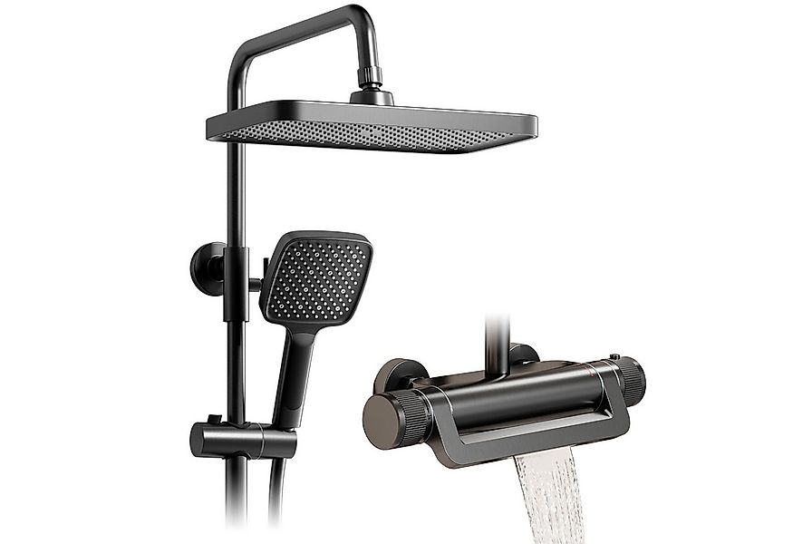 Oihpaw Duschsystem Premium Duschsäulen-Set 3in1, 330x220mm Regendusche mit günstig online kaufen