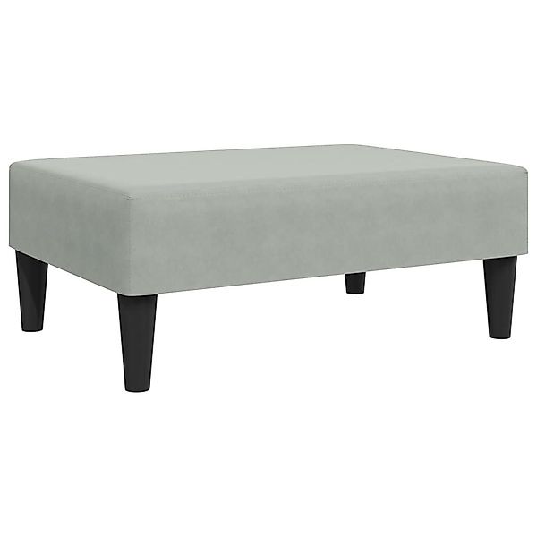 vidaXL Polsterhocker Fußhocker Hellgrau 77x55x31 cm günstig online kaufen