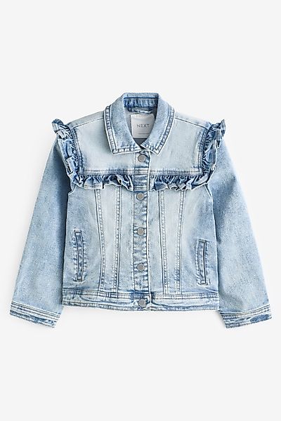 Next Jeansjacke Jeansjacke mit Rüschen (1-St) günstig online kaufen