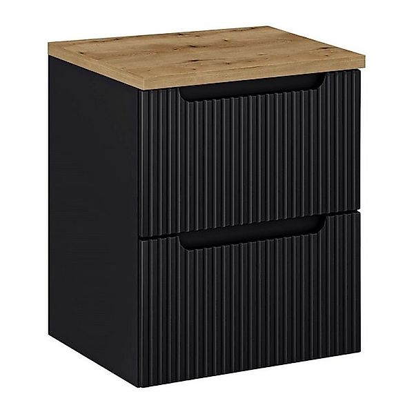 Lomadox Waschbeckenschrank NEWPORT-56-BLACK 50cm Waschtisch-Unterschrank 40 günstig online kaufen