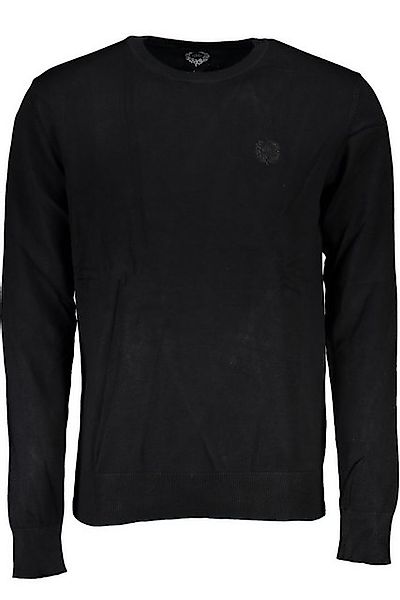 GIAN MARCO VENTURI Strickpullover Schwarzer Herrenpullover mit Stickerei & günstig online kaufen