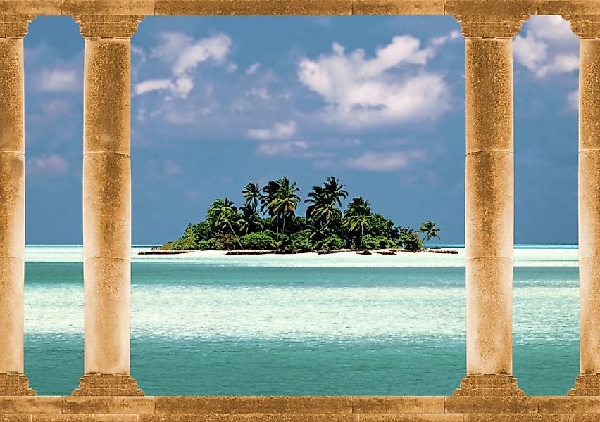 Papermoon Fototapete »Palmeninsel Malediven« günstig online kaufen