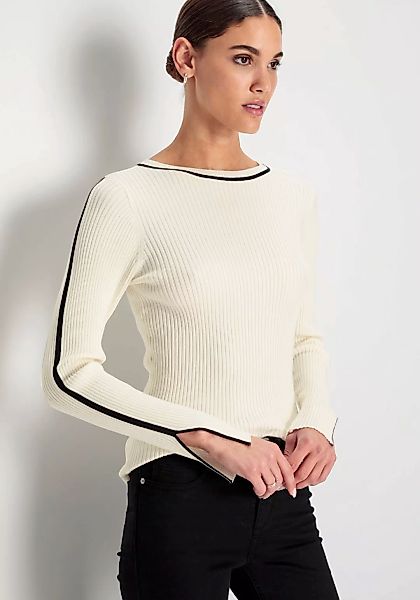 HECHTER PARIS Strickpullover, mit Kontrastdetails günstig online kaufen