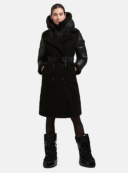 khujo Wintermantel Kalmia Langer Hybridmantel aus kuscheligem Plüsch mit Ta günstig online kaufen