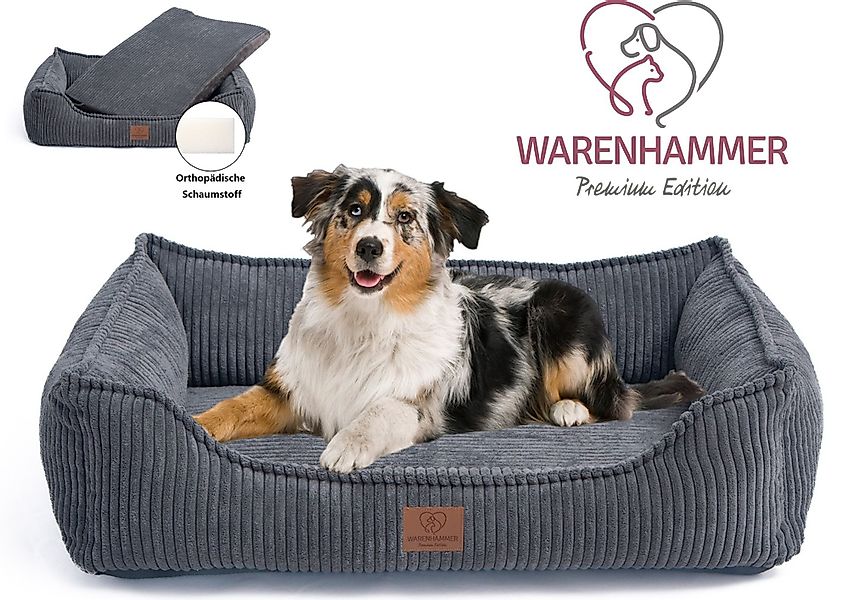 Warenhammer Tierbett Orthopädisches Premium Hundebett, flauschig günstig online kaufen