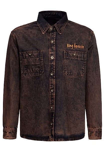 KingKerosin Langarmhemd Split The Road Vintage-Look dank Tint-Wash günstig online kaufen
