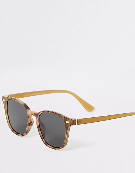 River Island – Sonnenbrille in brauner Schildplattoptik günstig online kaufen