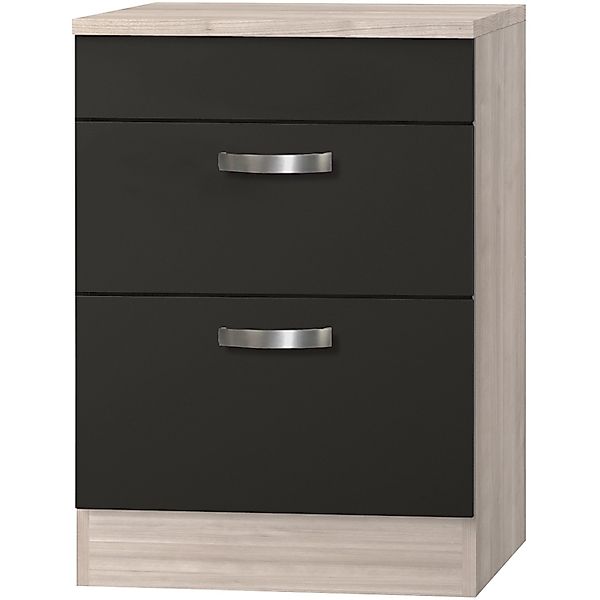 Optifit Küchen-Unterschrank für Kochfeld Faro220 60 cm Anthrazit-Braun günstig online kaufen