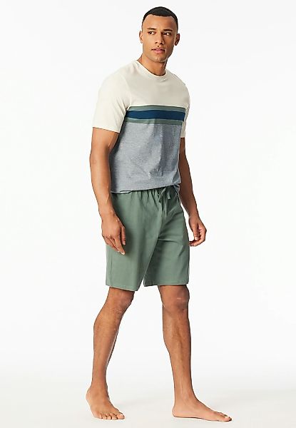 Schiesser Shorty "Casual Nightwear" 2 Stk. tlg., Shorts in Uni mit Bindeban günstig online kaufen