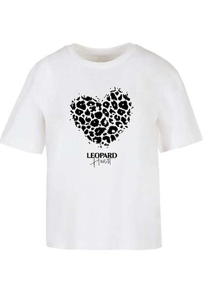 Merchcode T-Shirt "Merchcode Ladies Leopard Heart Everyday Tee", 1 Stk. günstig online kaufen