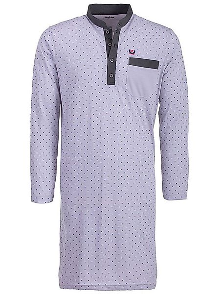 Henry Terre Nachthemd Nachthemd Langarm - Stehkragen mit Punkten günstig online kaufen