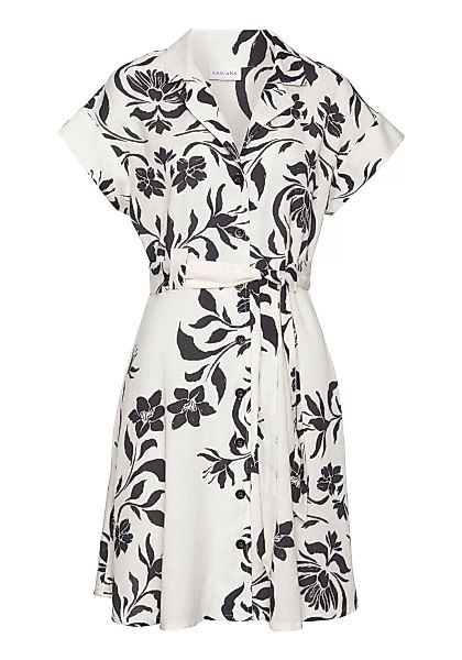 LASCANA Hemdblusenkleid (mit Bindegürtel) aus Leinenmix, luftiges Sommerkle günstig online kaufen