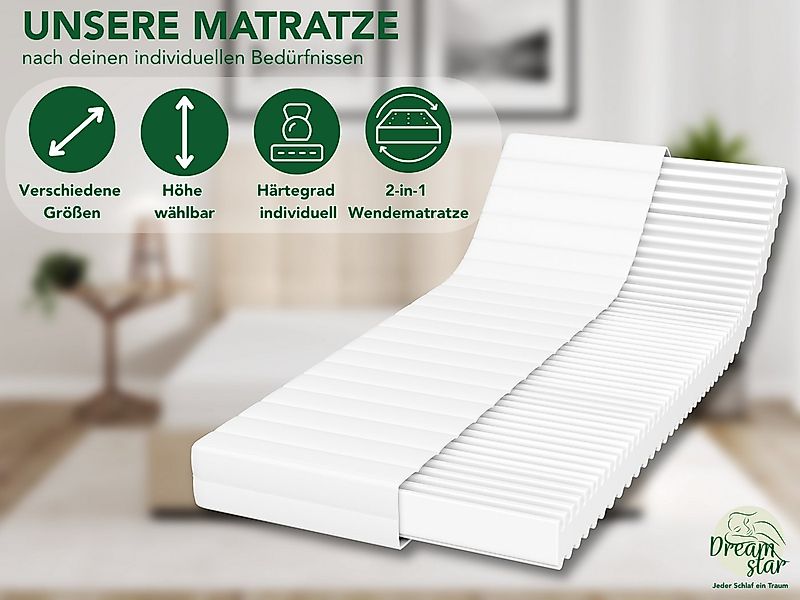 Kaltschaummatratze Simple Flex, 7-Zonen Wendematratze mit zwei Liegeseiten günstig online kaufen