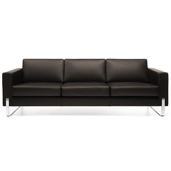 Profim myTurn 30V Loungesofa | 3-Sitzer | Kufengestell chrom | Leder S-22 d günstig online kaufen