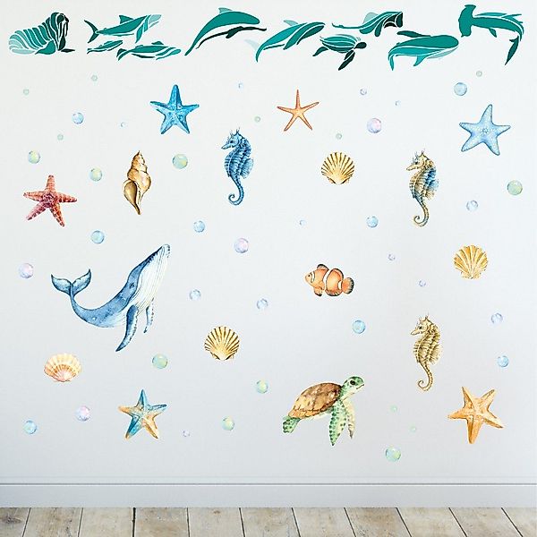 Sunnywall Wandtattoo Unterwasser Fische Meereswelt - günstig online kaufen