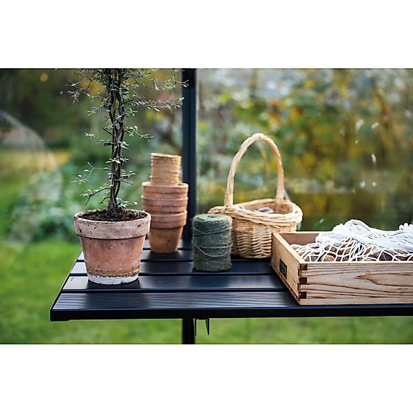 Juliana Klappbarer Lamellentisch 8 Sektionen 560 cm x 55 cm Schwarz günstig online kaufen