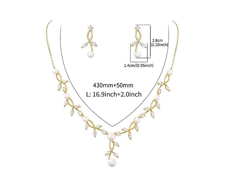 Bextsrack Schmuckset Brauthochzeits-Schmuckset, Damen Anhänger Halskette un günstig online kaufen