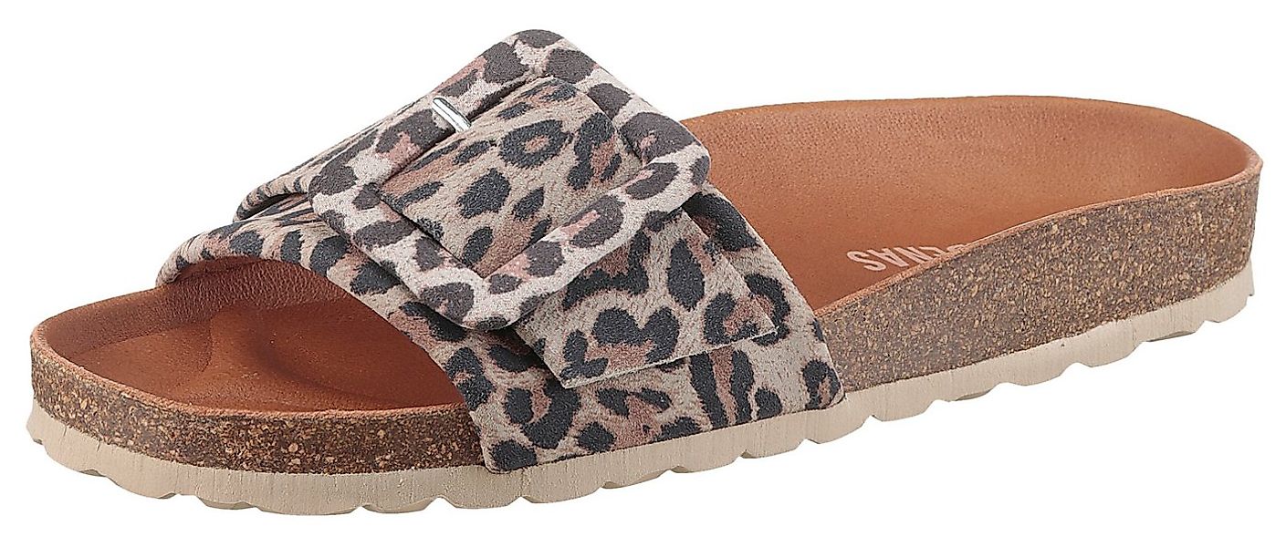 VERBENAS Reiko Leopardo Grande Pantolette, Sommerschuh, Schlappen für Stran günstig online kaufen