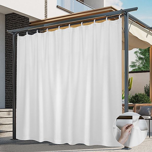 BTTO V&G Outdoorgardine Vorhänge mit Magic Tape,Balkon Vorhang,Outdoor Vorh günstig online kaufen
