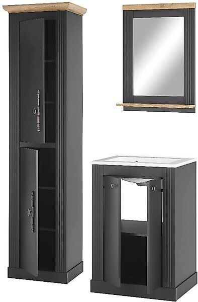 Home affaire Badmöbel-Set »WESTMINSTER, Bad im Landhausstil, 3-teiliges Bad günstig online kaufen