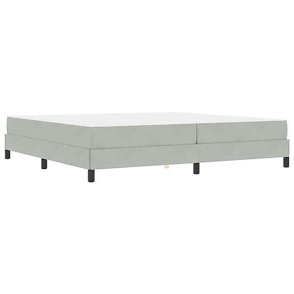 vidaXL Boxspringbett mit Matratze Hellgrau 200 x 200 cm Stoff 3398713 günstig online kaufen