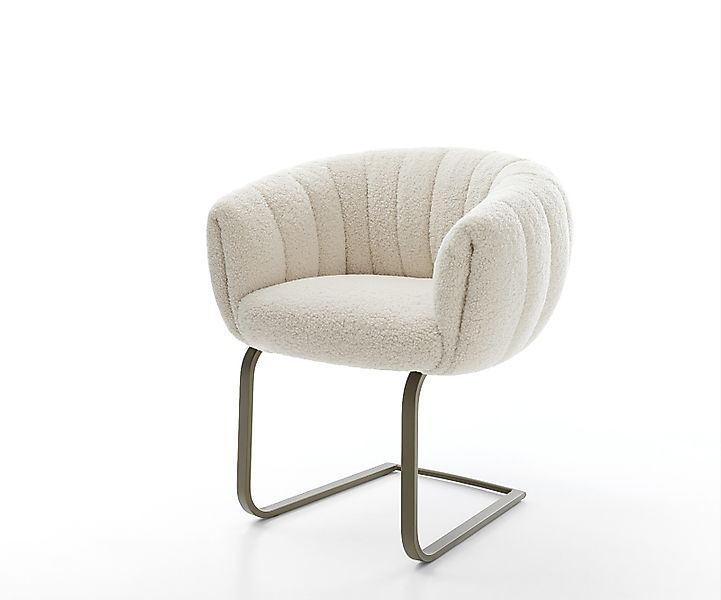 Freischwinger Jada-Flex Teddystoff Beige Freischwinger flach Effektfinish T günstig online kaufen