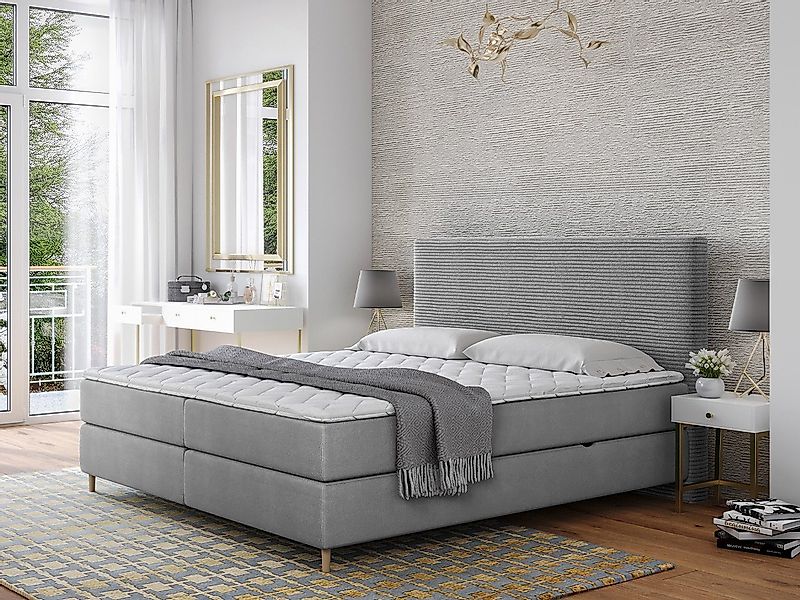 MIRJAN24 Boxspringbett Laro Cord (mit zwei Bettkästen), Holzfüße, Bonellfed günstig online kaufen