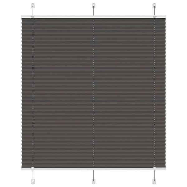 vidaXL Plissee Schwarz 115x100 cm Stoffbreite 114,4 cm Polyester 4015129 günstig online kaufen