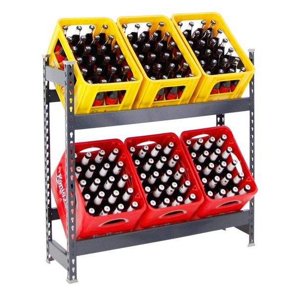 PROREGAL® Standregal Getränkekistenregal CAMEL 100x100x30cm Anthrazit, günstig online kaufen