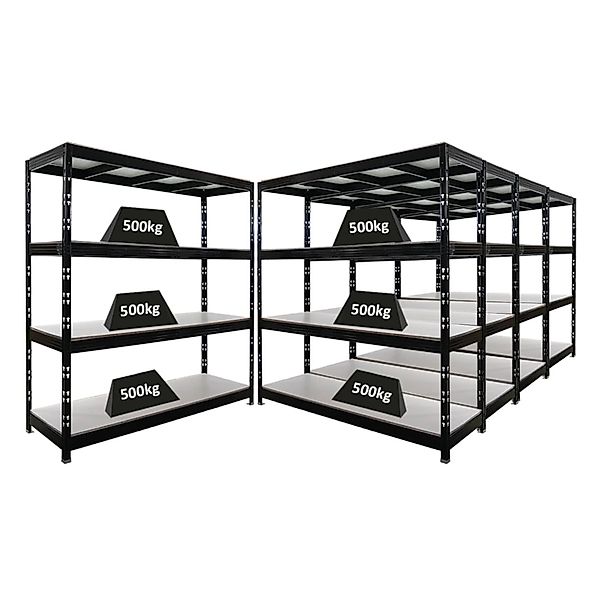 PROREGAL Mega Deal 5x Profi Schwerlastregal Rhino HxBxT 200x200x60cm 4 Mela günstig online kaufen
