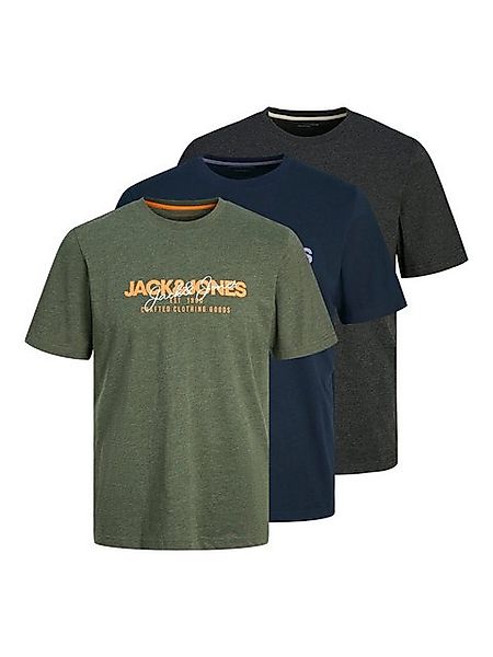 Jack & Jones Kurzarmshirt JJALVIS TEE SS CREW NECK 3PK MP (Packung, 3-tlg) günstig online kaufen