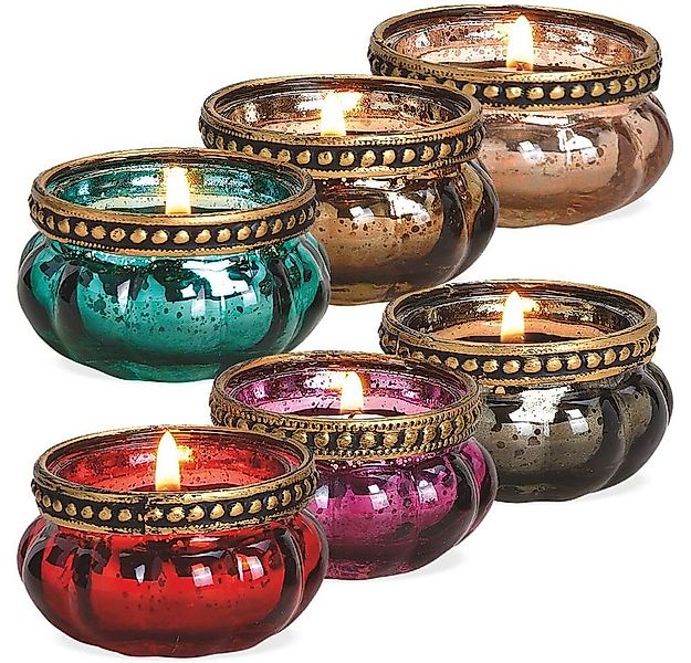matches21 HOME & HOBBY Kerzenhalter Windlichter Orient 6er Set bunt Ø 6x3cm günstig online kaufen