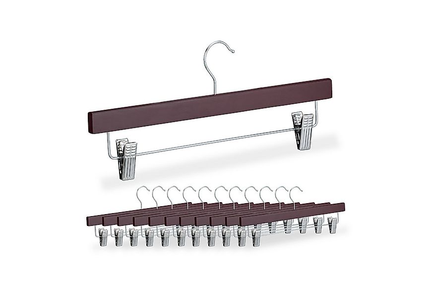 relaxdays Kleiderbügel 12er Set Hosenbügel Holz, (12er Set) günstig online kaufen